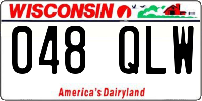 WI license plate 048QLW