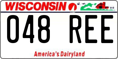 WI license plate 048REE