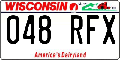 WI license plate 048RFX