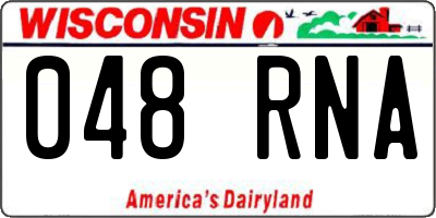 WI license plate 048RNA