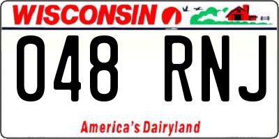 WI license plate 048RNJ