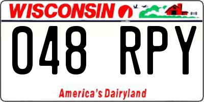 WI license plate 048RPY