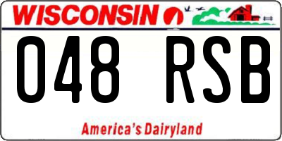 WI license plate 048RSB