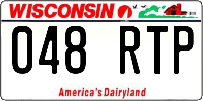 WI license plate 048RTP