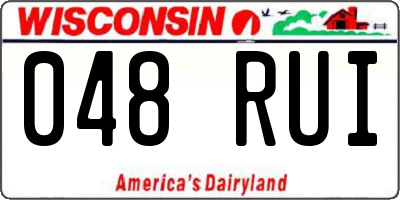 WI license plate 048RUI