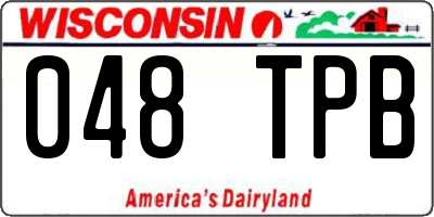 WI license plate 048TPB