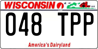 WI license plate 048TPP