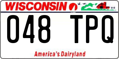 WI license plate 048TPQ