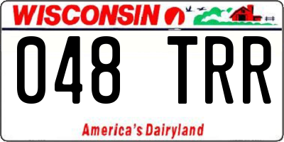 WI license plate 048TRR