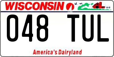 WI license plate 048TUL