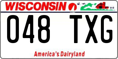 WI license plate 048TXG