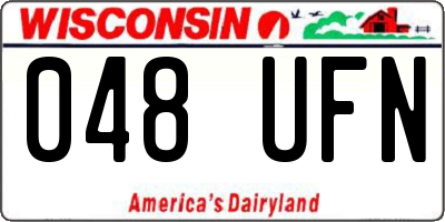 WI license plate 048UFN