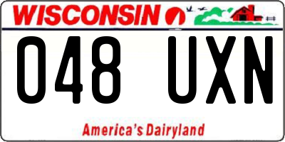 WI license plate 048UXN