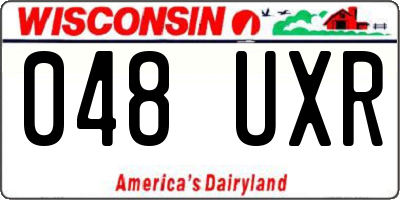 WI license plate 048UXR