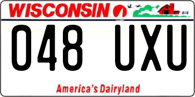 WI license plate 048UXU