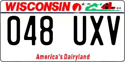 WI license plate 048UXV