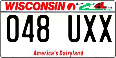 WI license plate 048UXX