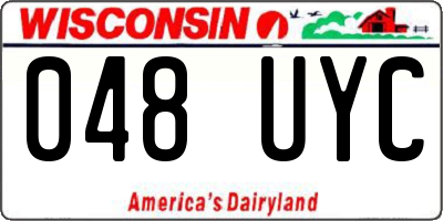 WI license plate 048UYC