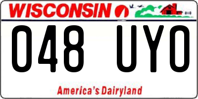WI license plate 048UYO
