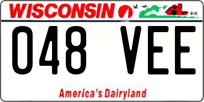 WI license plate 048VEE
