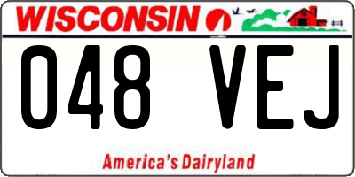 WI license plate 048VEJ