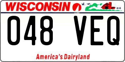 WI license plate 048VEQ