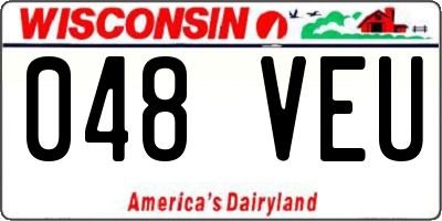 WI license plate 048VEU
