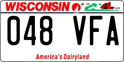 WI license plate 048VFA