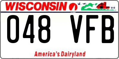 WI license plate 048VFB