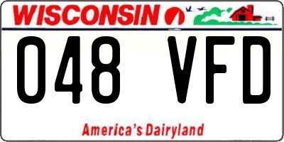 WI license plate 048VFD