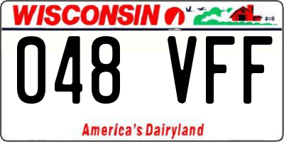 WI license plate 048VFF