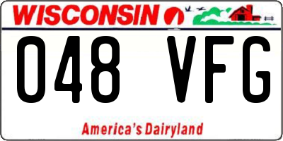 WI license plate 048VFG