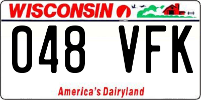 WI license plate 048VFK