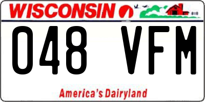 WI license plate 048VFM