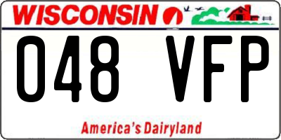 WI license plate 048VFP