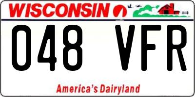 WI license plate 048VFR