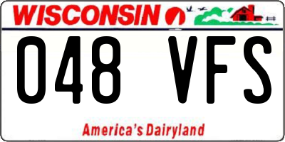 WI license plate 048VFS