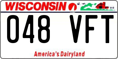 WI license plate 048VFT