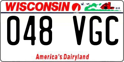 WI license plate 048VGC