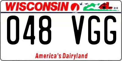 WI license plate 048VGG