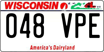 WI license plate 048VPE