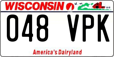 WI license plate 048VPK