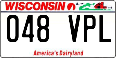 WI license plate 048VPL
