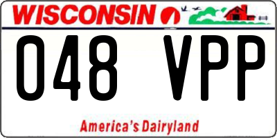 WI license plate 048VPP
