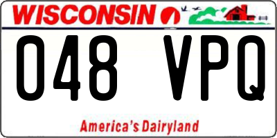 WI license plate 048VPQ