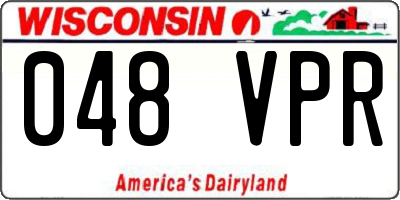 WI license plate 048VPR