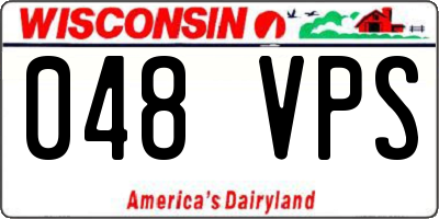 WI license plate 048VPS