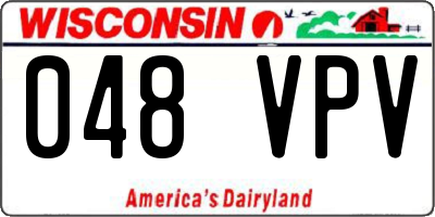WI license plate 048VPV