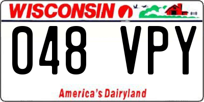 WI license plate 048VPY