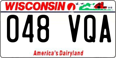 WI license plate 048VQA